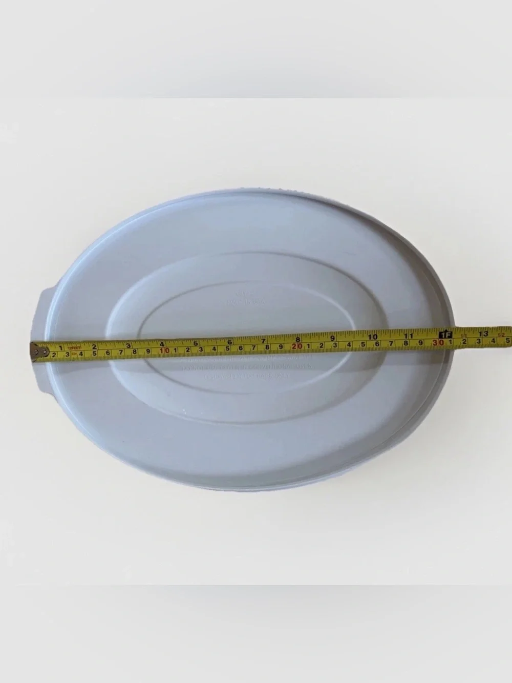 CorningWare Casual Elegance L31-PC Oval White Plastic Replacement Lid 13.5”x10”